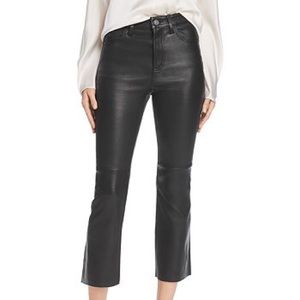 Current/Elliott High Waist Kick Leather Pant - Size 28 - NEW